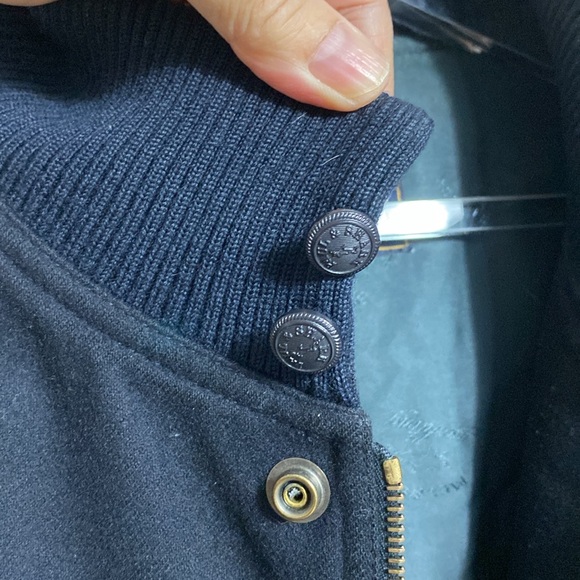 REDUCED🌺Vtg Paul & Shark 100% wool dark blue/black men’s bomber jacket! XXL - Picture 8 of 17